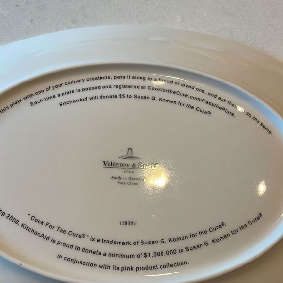 Villeroy & Boch breast cancer plate, fine china great...